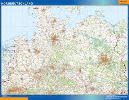 Mapa Alemania septentrional